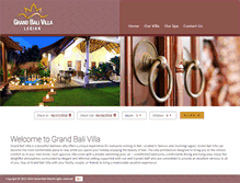 Tablet Screenshot of grandbalivilla.com